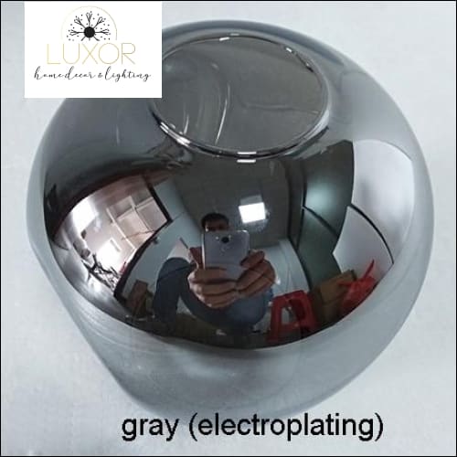 Lustre Glass Pendant Lamp - Gray(Electroplate) / Black body / 3Heads - pendant lighting