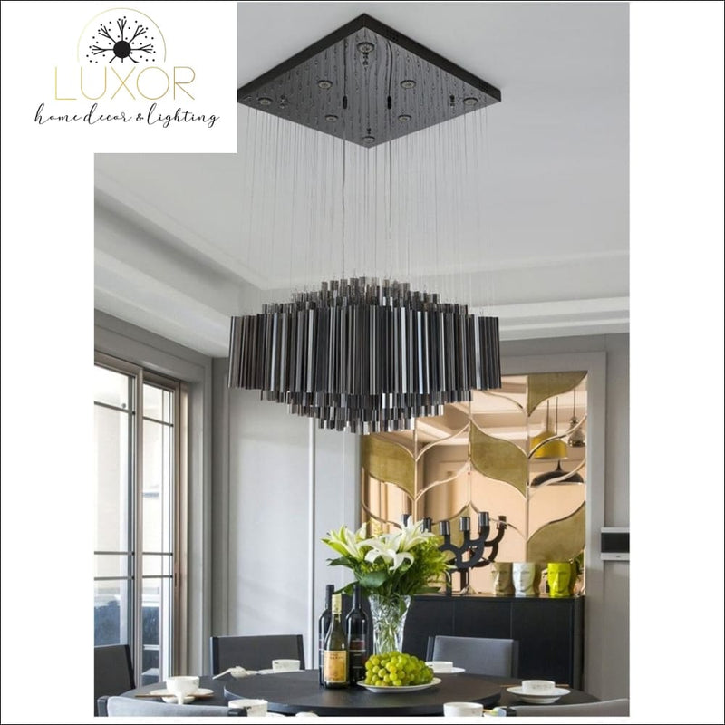 chandeliers Lux Smoky Gray Modern Crystal Chandelier - Luxor Home Decor & Lighting