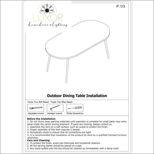 Bucari Modern 7 Piece Outdoor Dining Set - Outdoor Seating