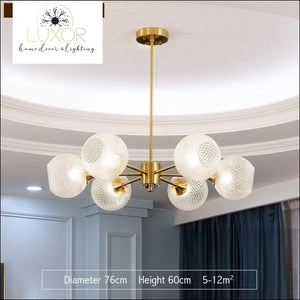 chandeliers Luxury Glass Copper Chandelier - Luxor Home Decor & Lighting