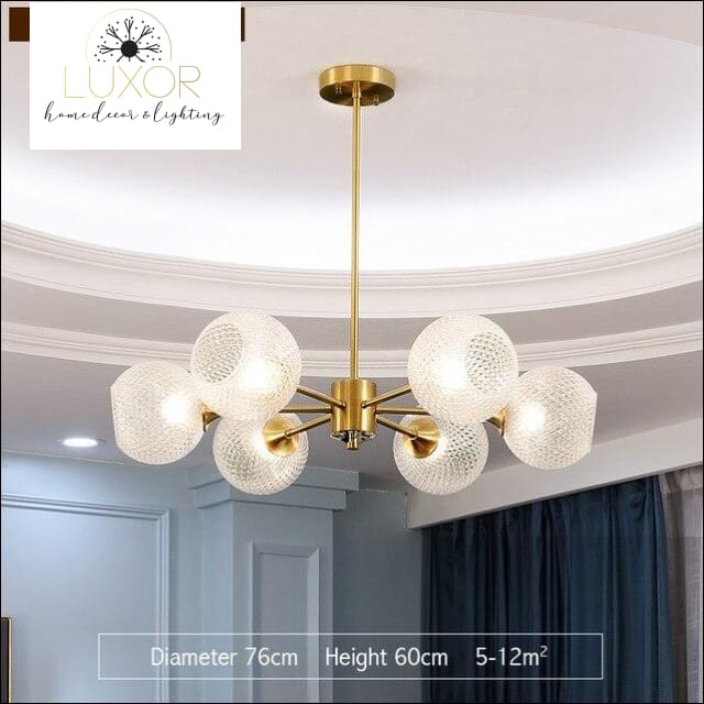 chandeliers Luxury Glass Copper Chandelier - Luxor Home Decor & Lighting