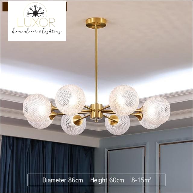 chandeliers Luxury Glass Copper Chandelier - Luxor Home Decor & Lighting