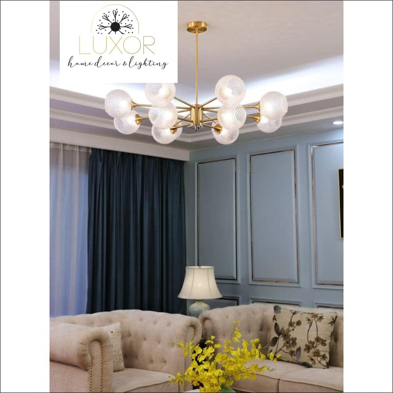 chandeliers Luxury Glass Copper Chandelier - Luxor Home Decor & Lighting