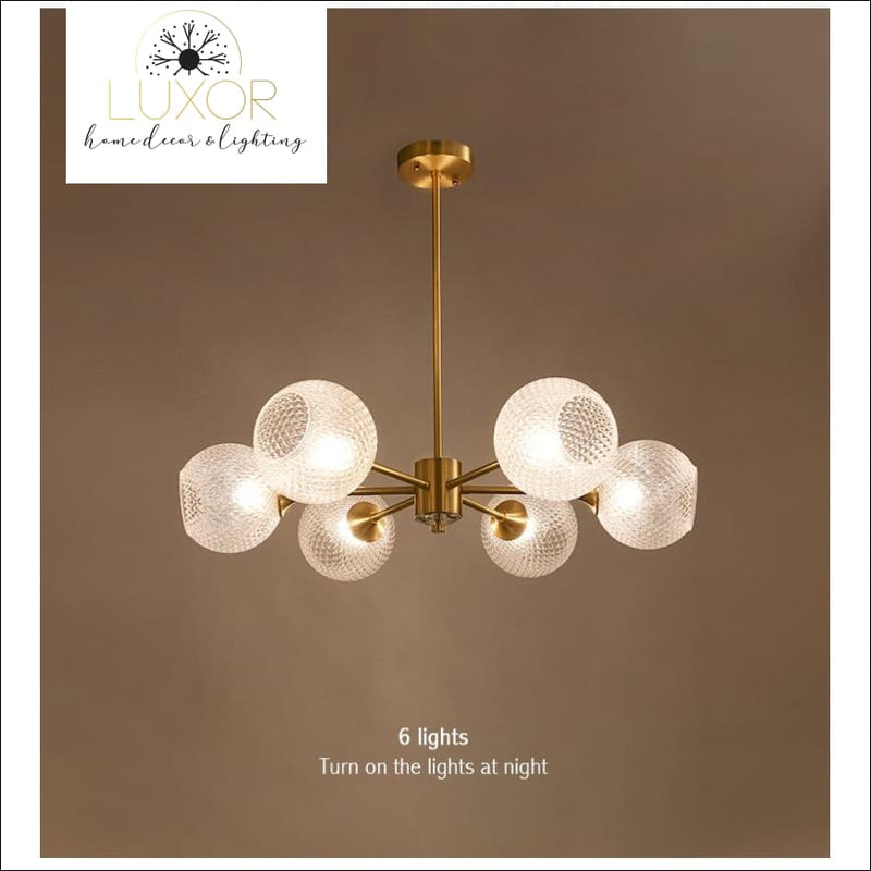 chandeliers Luxury Glass Copper Chandelier - Luxor Home Decor & Lighting