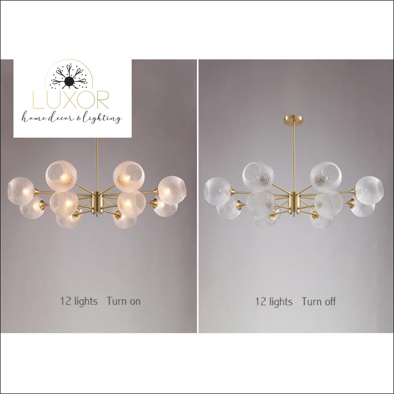 chandeliers Luxury Glass Copper Chandelier - Luxor Home Decor & Lighting