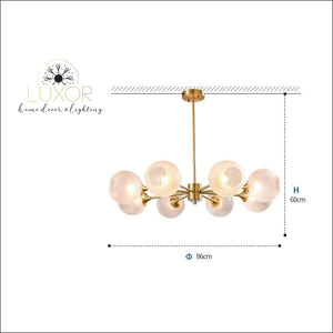 chandeliers Luxury Glass Copper Chandelier - Luxor Home Decor & Lighting