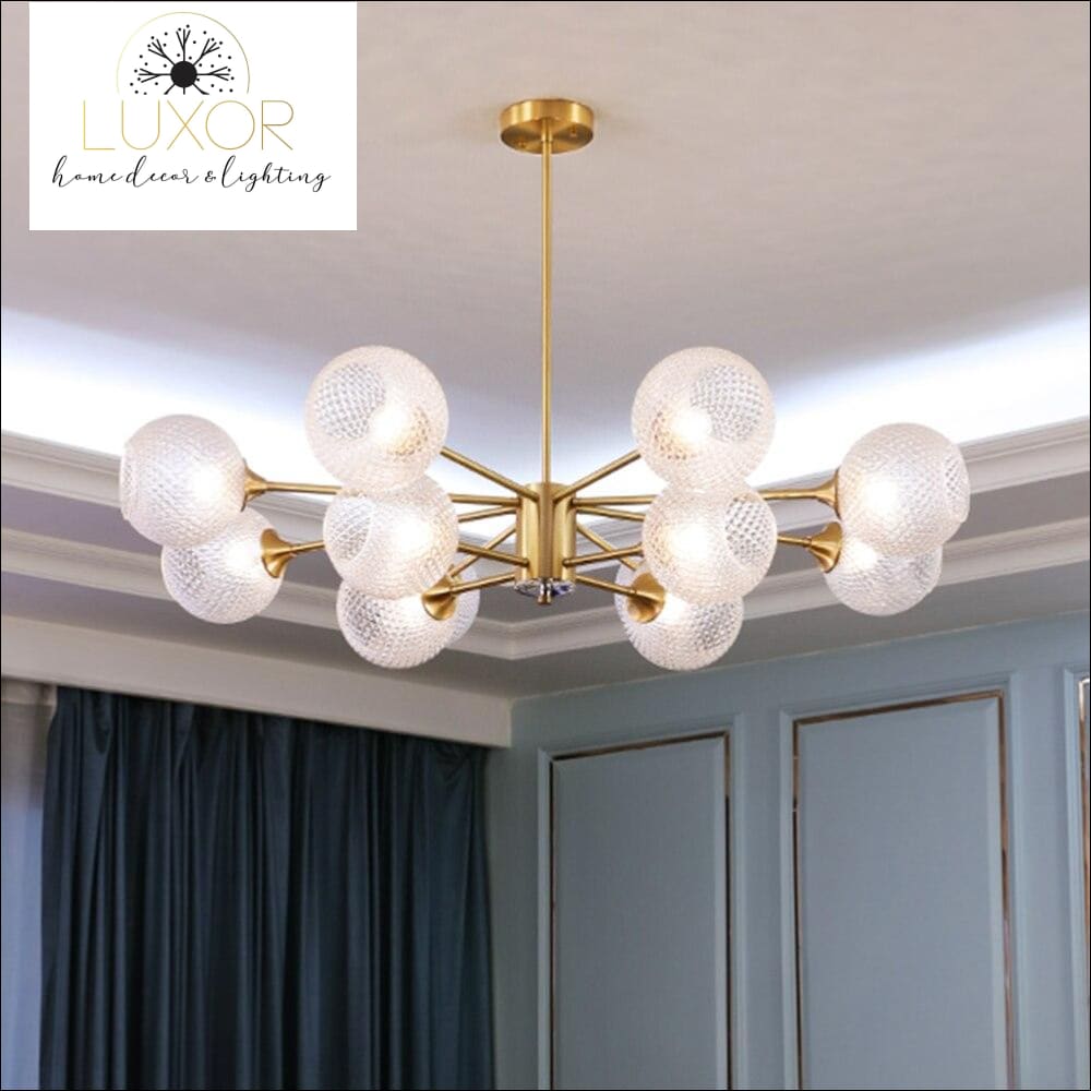 chandeliers Luxury Glass Copper Chandelier - Luxor Home Decor & Lighting