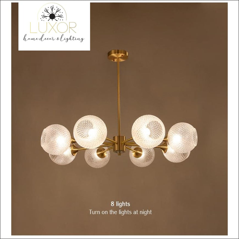 chandeliers Luxury Glass Copper Chandelier - Luxor Home Decor & Lighting