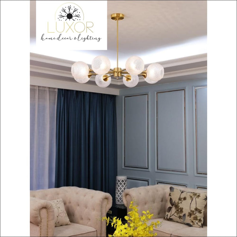chandeliers Luxury Glass Copper Chandelier - Luxor Home Decor & Lighting