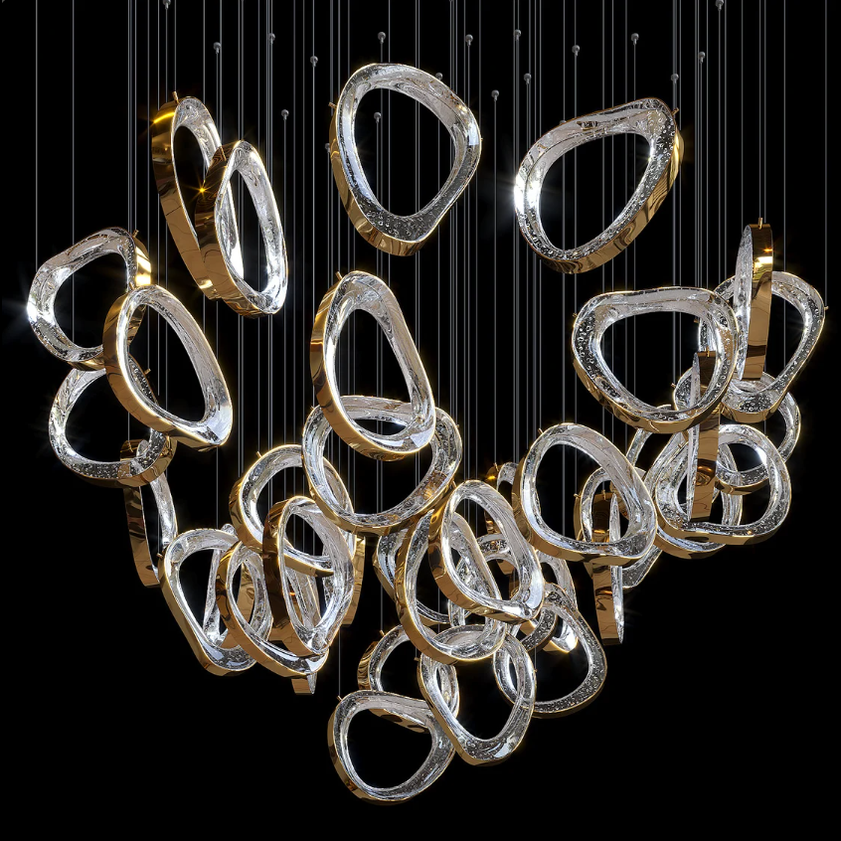 DIY Floating Bubble Glass Chandelier for Living Room/Dining Room/Hotel