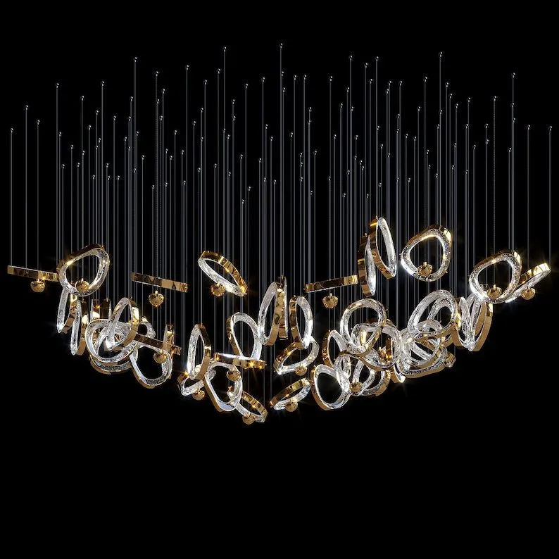 DIY Floating Bubble Glass Chandelier for Living Room/Dining Room/Hotel