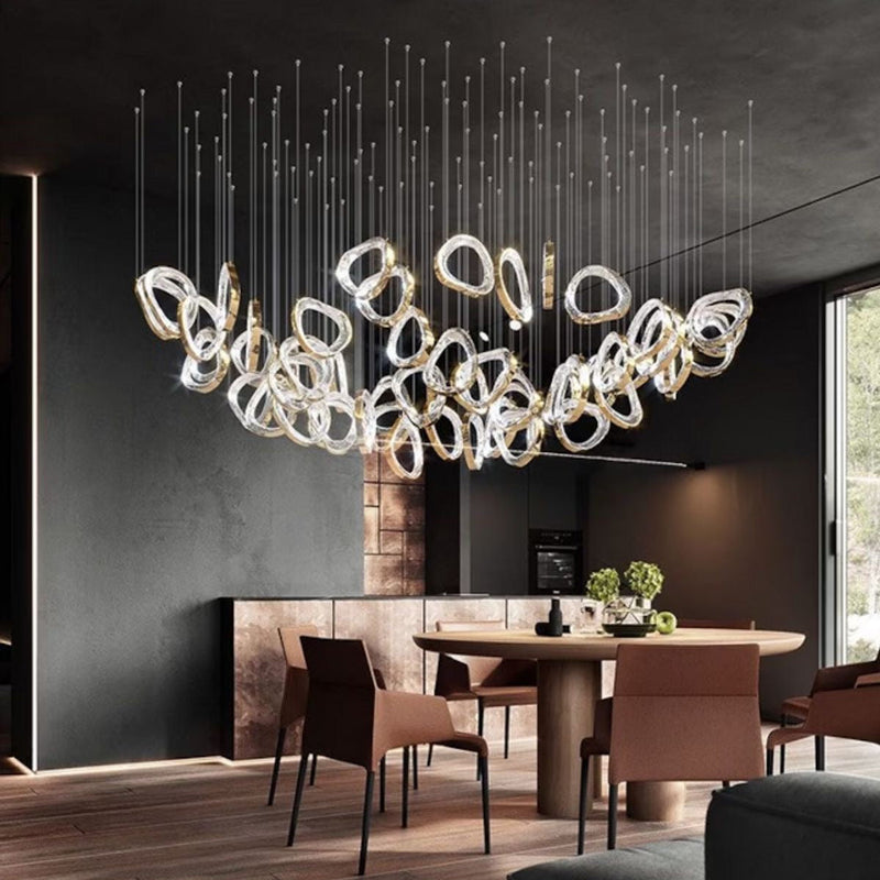 DIY Floating Bubble Glass Chandelier for Living Room/Dining Room/Hotel