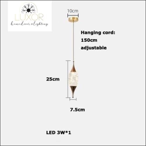 Magdely Gold Crystal Chandelier - 1 light / Warm light - chandeliers