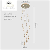 Magdely Gold Crystal Chandelier - 32 light / White light - chandeliers
