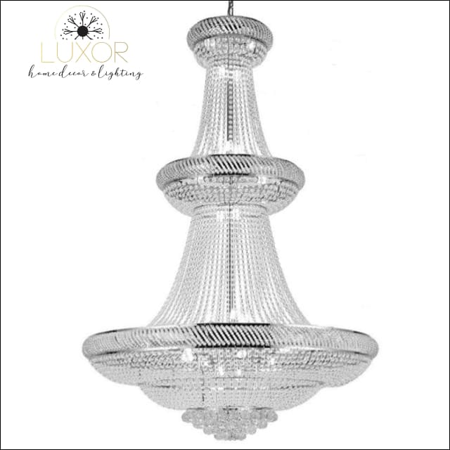 Magnolia Luxury Crystal Chandelier - Chrome chandelier / Cool White / Dia120xH180cm, warm light 3000k - chandelier
