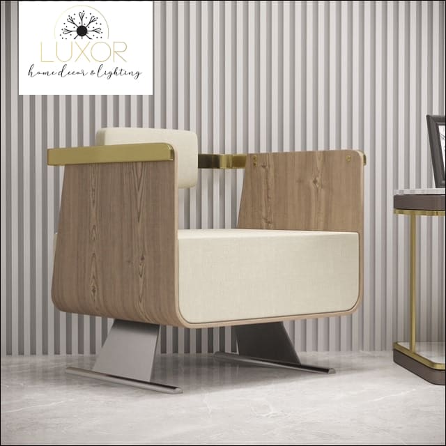 Majestic Upholstered Accent Chair - Walnut - chair