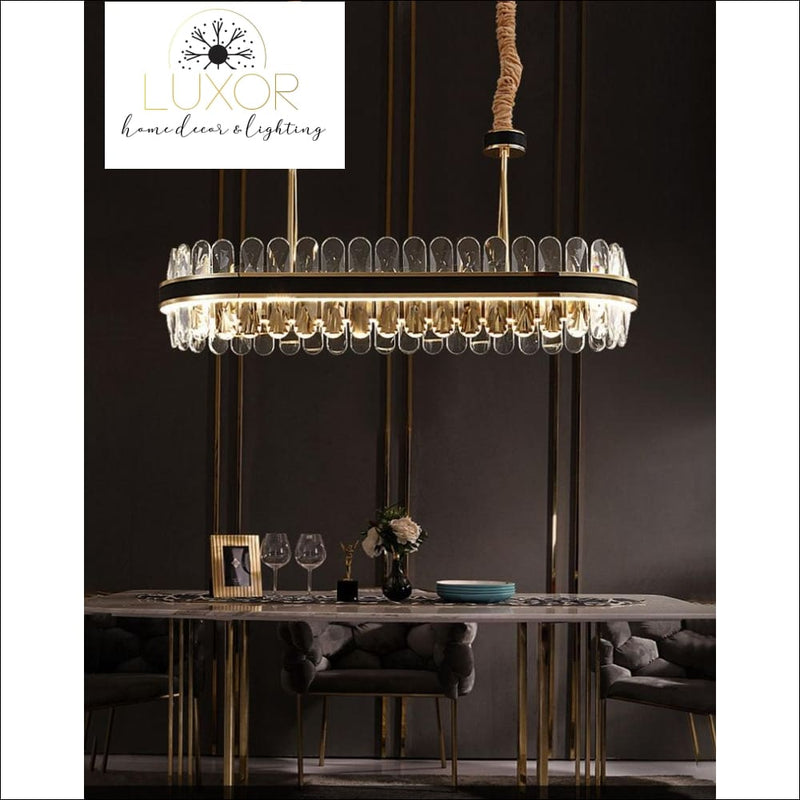 chandeliers Mangeta Rectangle Crystal Chandelier - Luxor Home Decor & Lighting