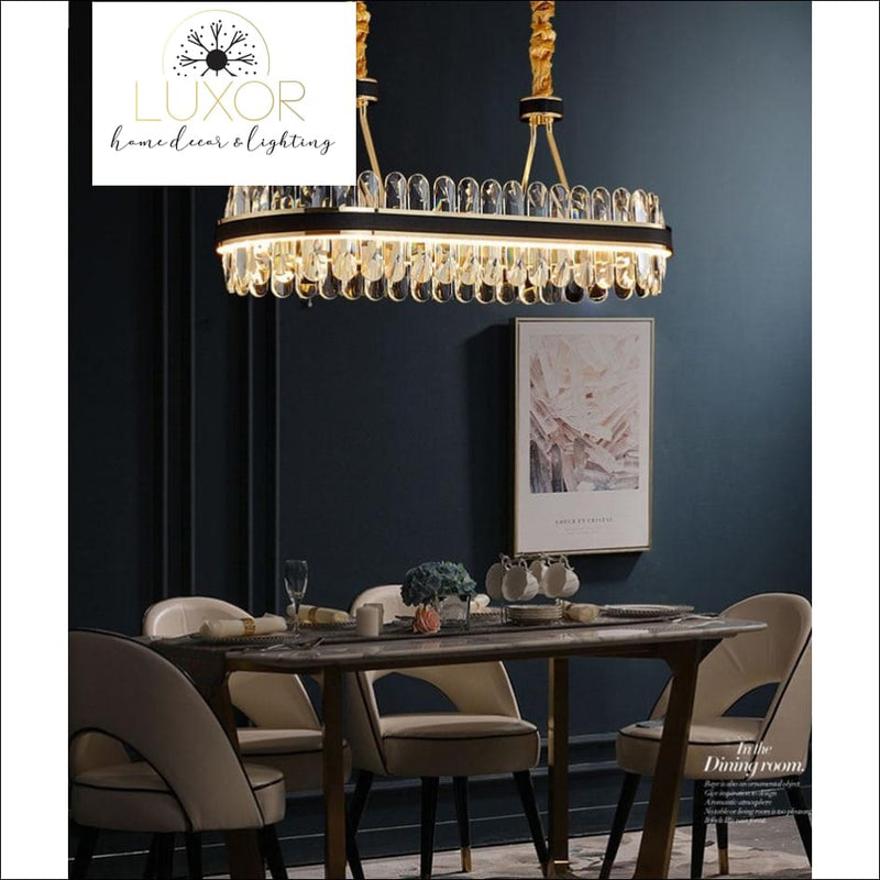 chandeliers Mangeta Rectangle Crystal Chandelier - Luxor Home Decor & Lighting