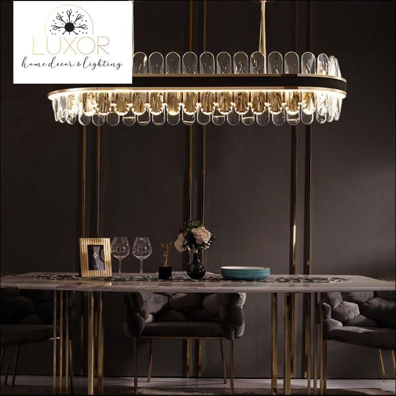 chandeliers Mangeta Rectangle Crystal Chandelier - Luxor Home Decor & Lighting