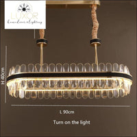 chandeliers Mangeta Rectangle Crystal Chandelier - Luxor Home Decor & Lighting