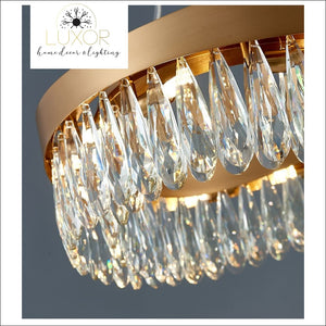 pendant lighting Maníse Lux Crystal Oval Chandelier - Luxor Home Decor & Lighting