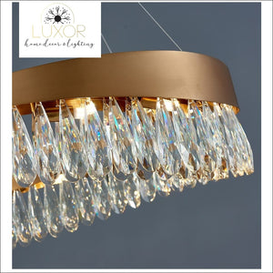 pendant lighting Maníse Lux Crystal Oval Chandelier - Luxor Home Decor & Lighting
