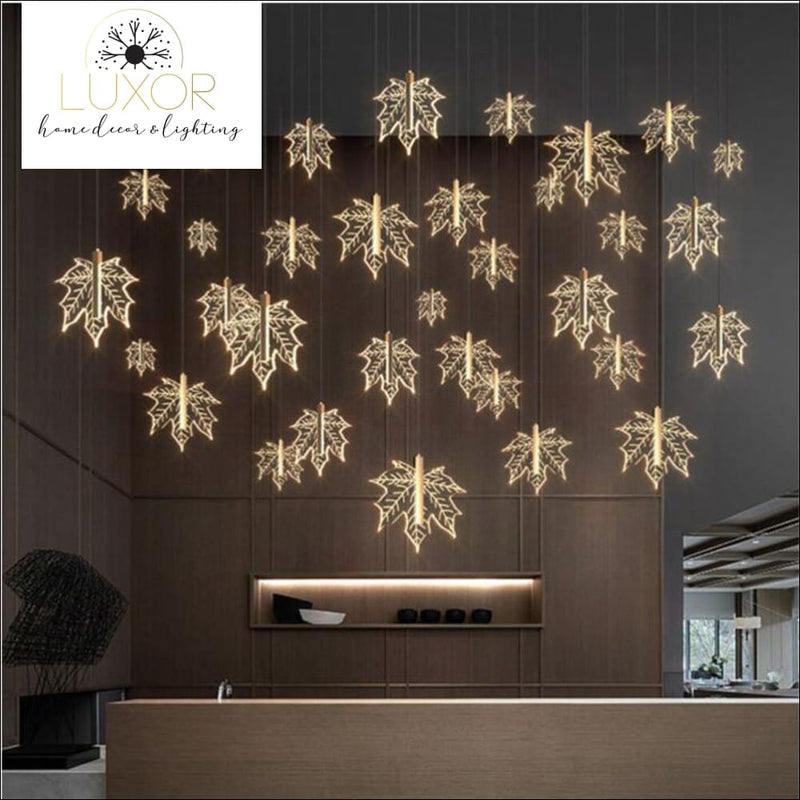 Maple Leave Crystal Chandelier - chandeliers