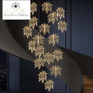 Maple Leave Crystal Chandelier - chandeliers