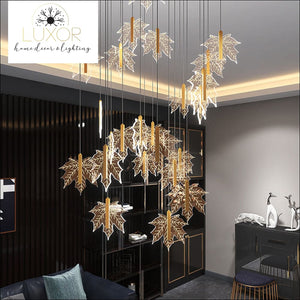 Maple Leave Crystal Chandelier - chandeliers