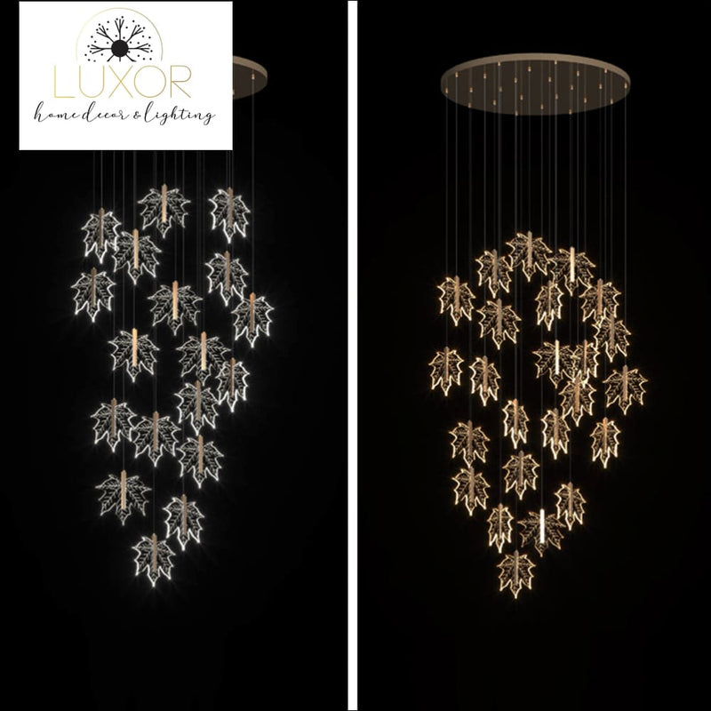 Maple Leave Crystal Chandelier - chandeliers