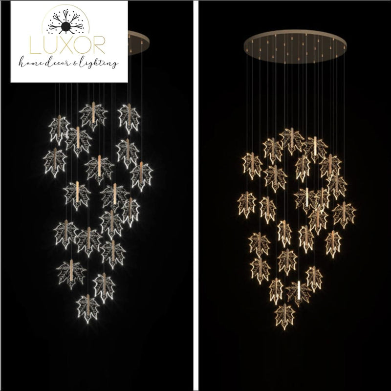 Maple Leave Crystal Chandelier - chandeliers