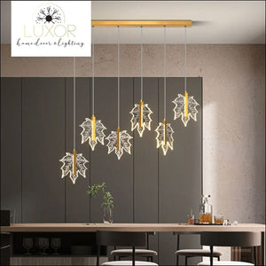 Maple Leave Crystal Chandelier - L100cm / Dimmable - chandeliers