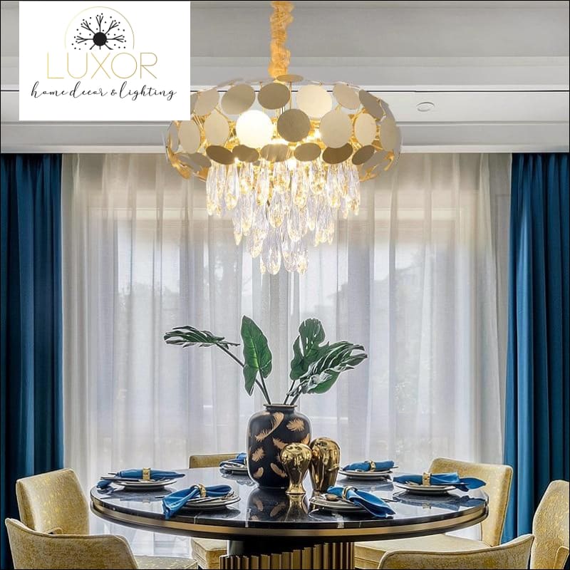 chandeliers Marainily Gold Dust Crystal Chandelier - Luxor Home Decor & Lighting