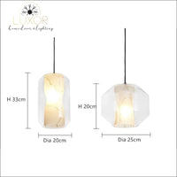 Pendant light Marbelini Glass Pendant Lamp - Luxor Home Decor & Lighting