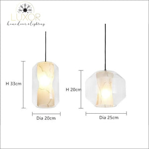 Pendant light Marbelini Glass Pendant Lamp - Luxor Home Decor & Lighting