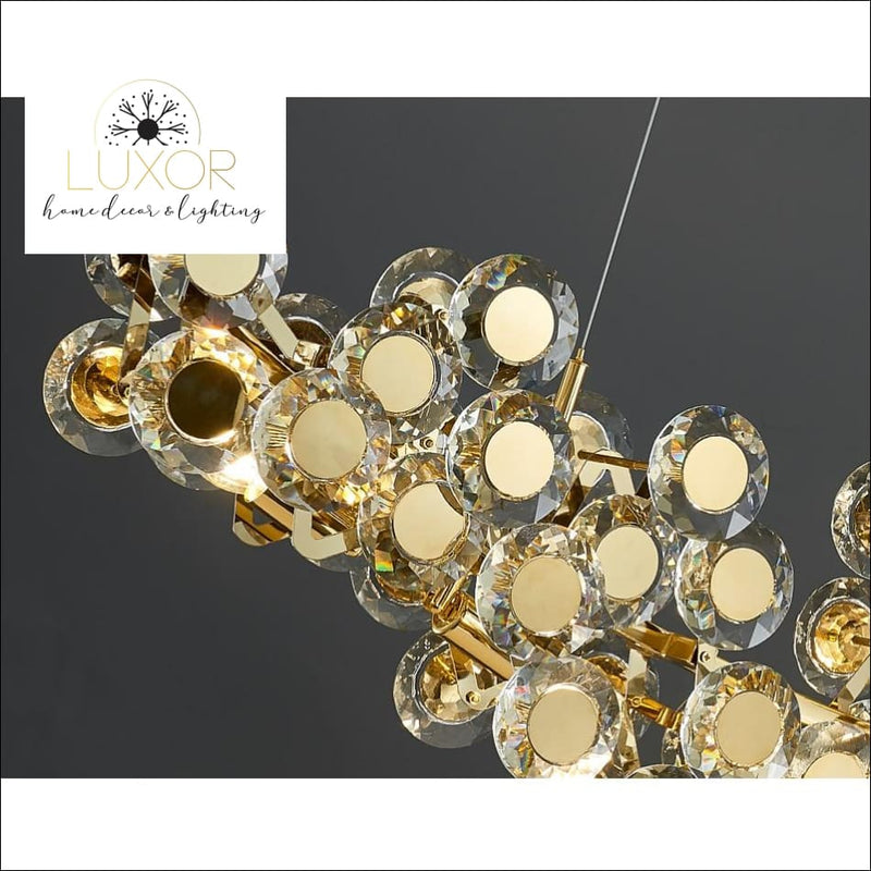 Margeuerite Gold Rectangular Chandelier - chandelier