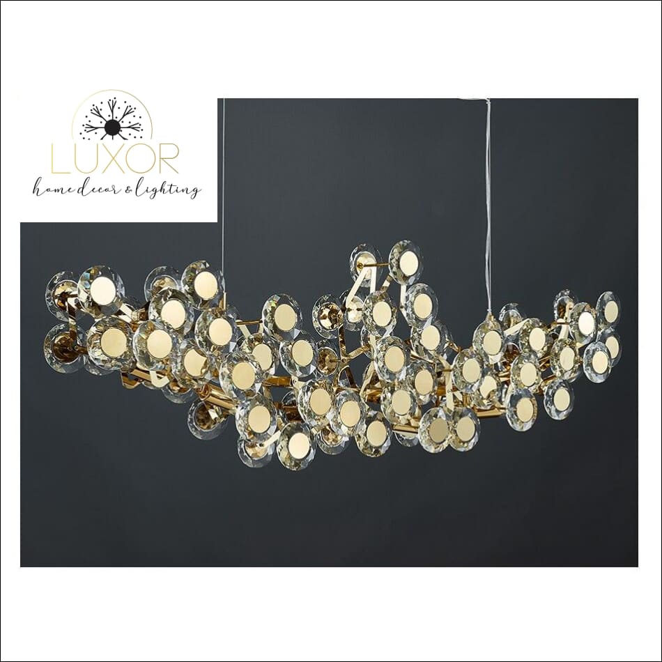 Margeuerite Gold Rectangular Chandelier - chandelier
