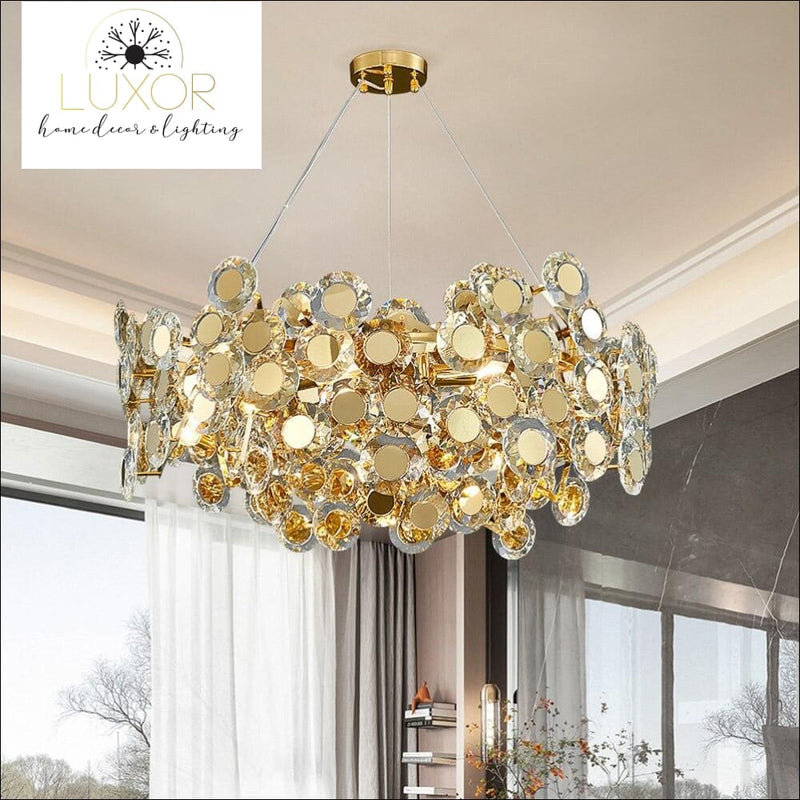 Margeuerite Gold Round Chandelier - chandelier