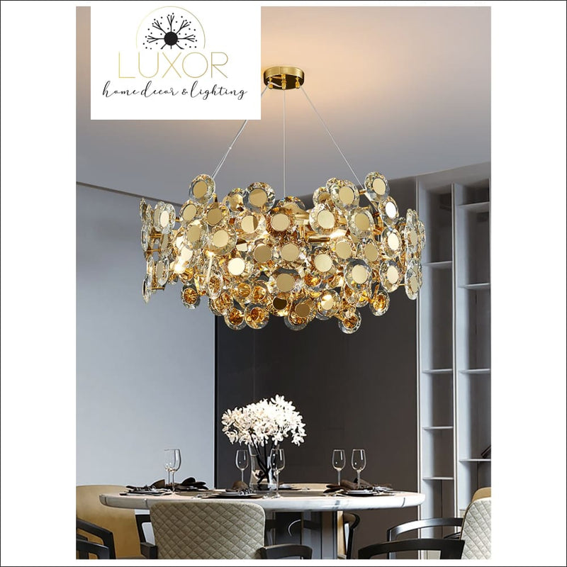 Margeuerite Gold Round Chandelier - chandelier