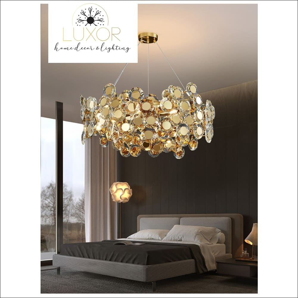 Margeuerite Gold Round Chandelier - chandelier