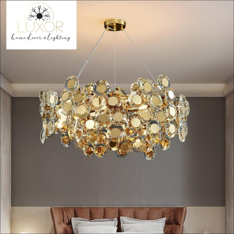 Margeuerite Gold Round Chandelier - chandelier