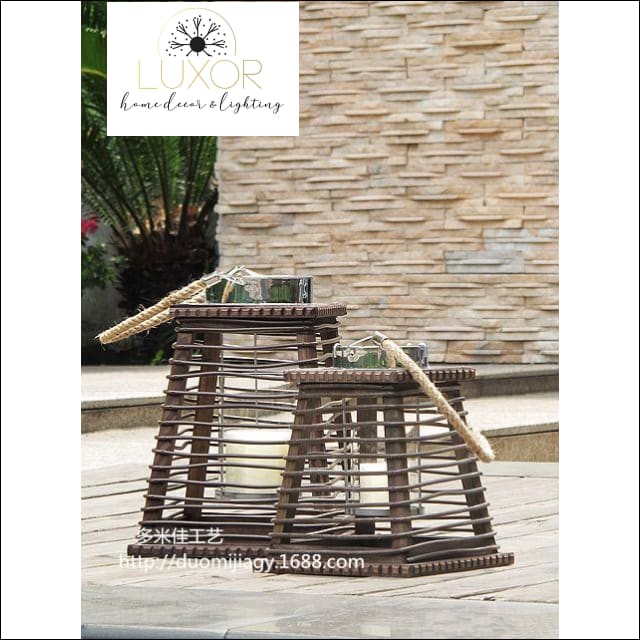 decorative objects Marine Modern Wooden Lanterns - Luxor Home Decor & Lighting