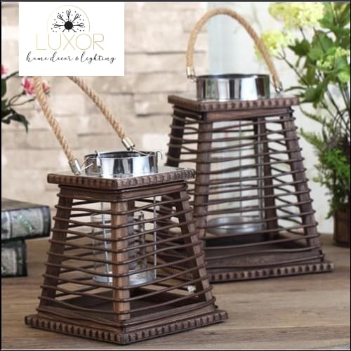 decorative objects Marine Modern Wooden Lanterns - Luxor Home Decor & Lighting