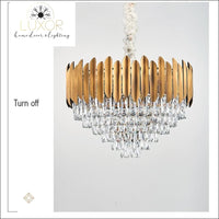 chandeliers Marli Crystal Gold Chandelier - Luxor Home Decor & Lighting