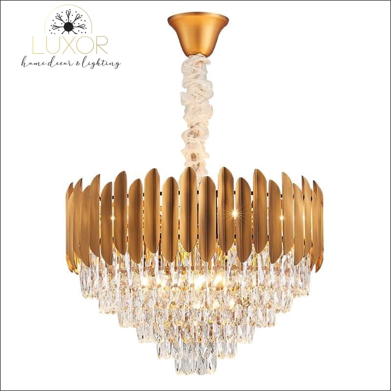 chandeliers Marli Crystal Gold Chandelier - Luxor Home Decor & Lighting