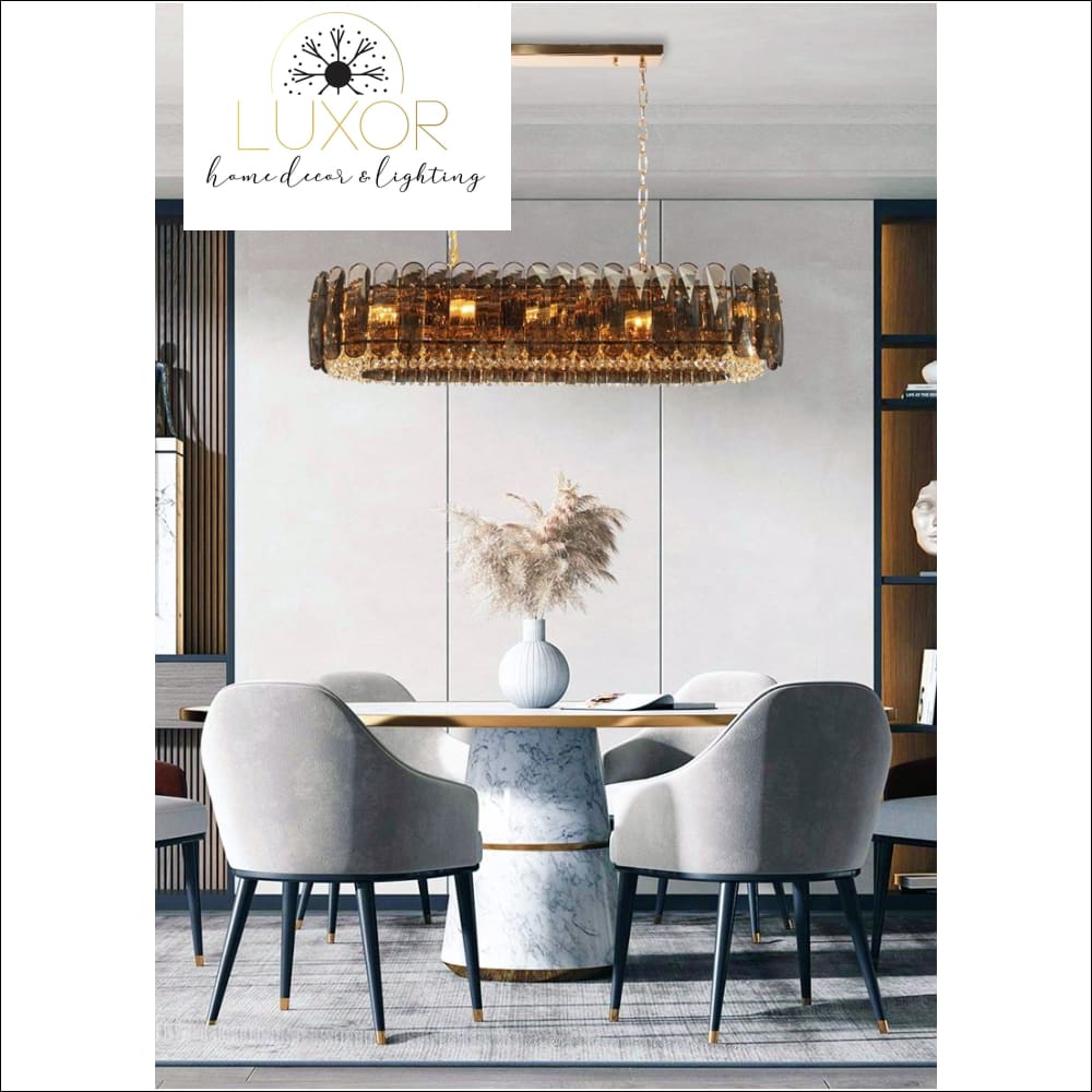 Marsale Smoke Crystal Chandelier Collection - chandelier