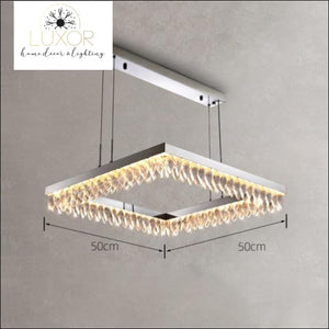 Marshal Modern Chandelier Collection - L50xW50cm / Cool light 6000K / Chrome chandelier - chandeliers