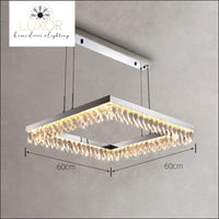 Marshal Modern Chandelier Collection - L60xW60cm / Cool light 6000K / Chrome chandelier - chandeliers