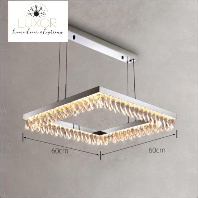 Marshal Modern Chandelier Collection - L60xW60cm / Cool light 6000K / Chrome chandelier - chandeliers