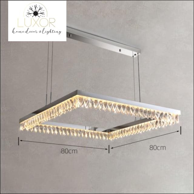 Marshal Modern Chandelier Collection - L80xW80cm / Cool light 6000K / Chrome chandelier - chandeliers